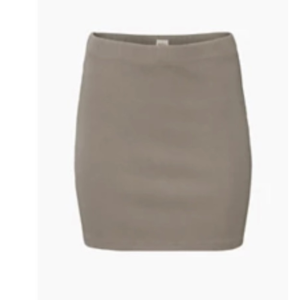 Brown tight mini skirt